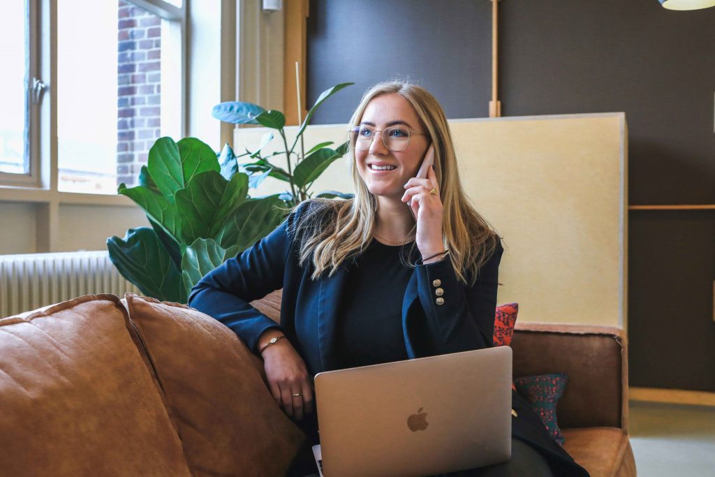 A girl talking on phone